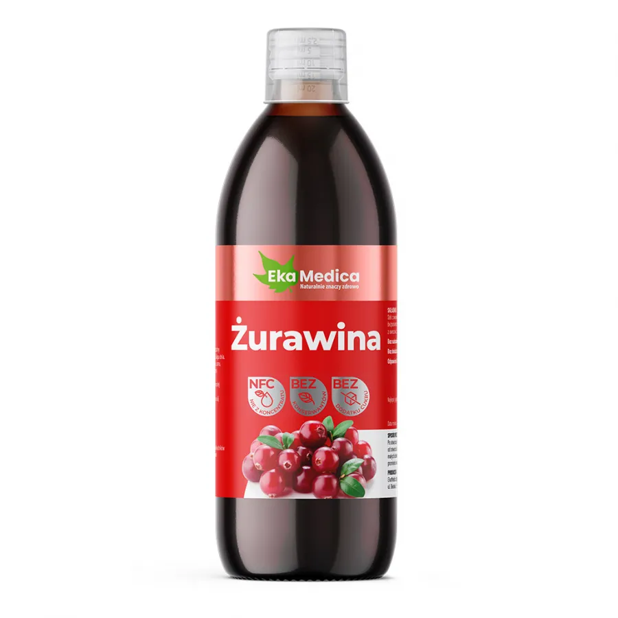 Eka Żurawina NFC, sok z żurawiny z witaminą C - suplement diety 500 ml