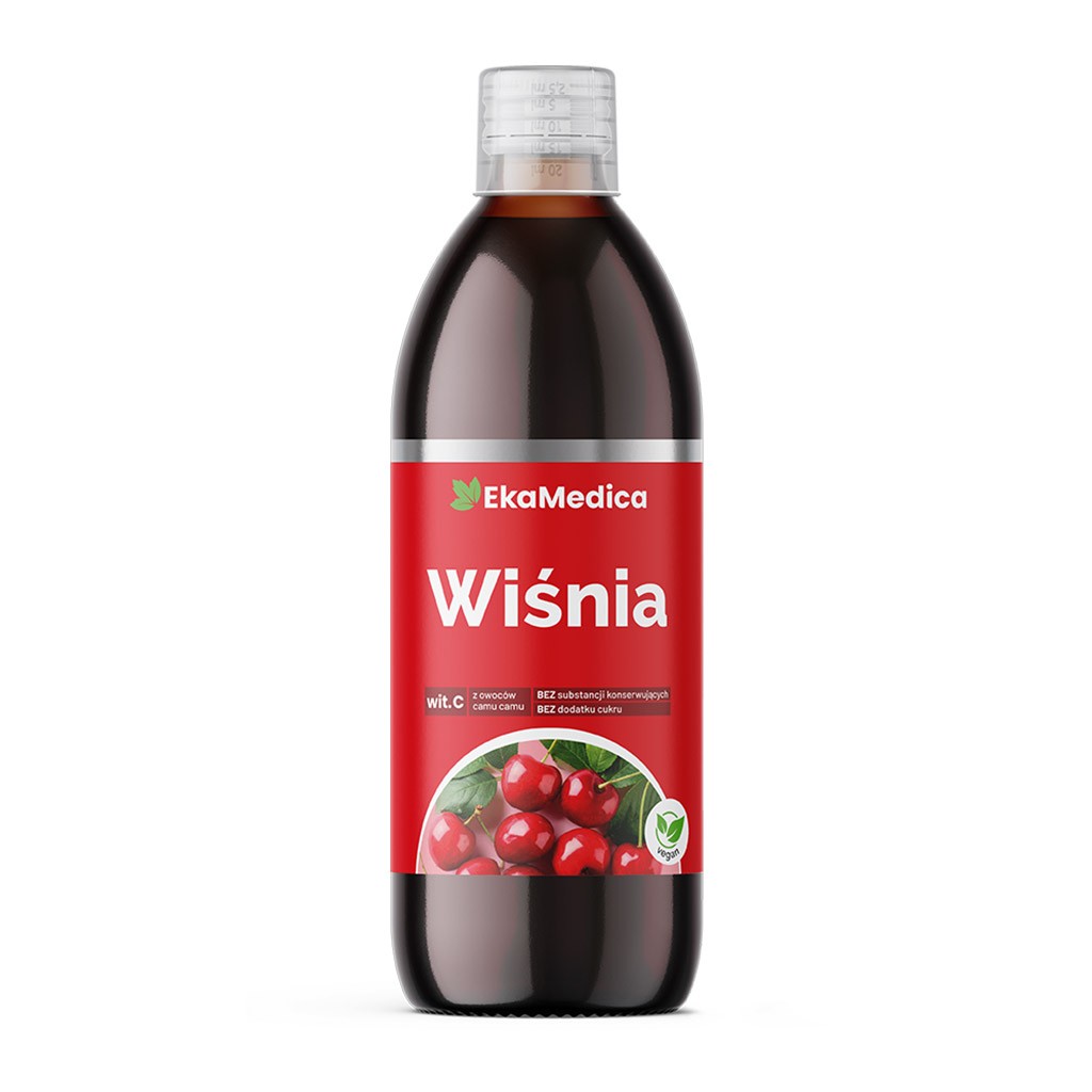 Eka Wiśnia, sok z wiśni z witamina C - suplement diety 500 ml